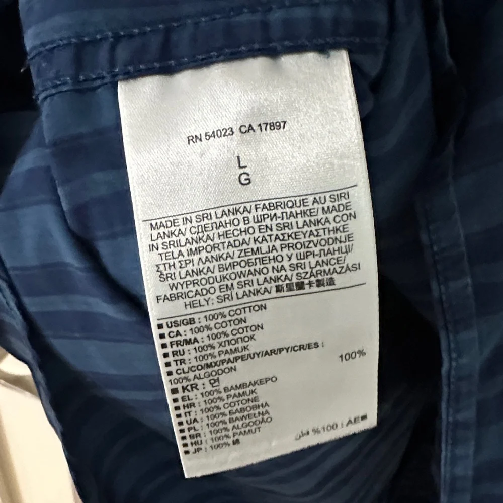 Banana Republic Navy Plaid Casual Shirt